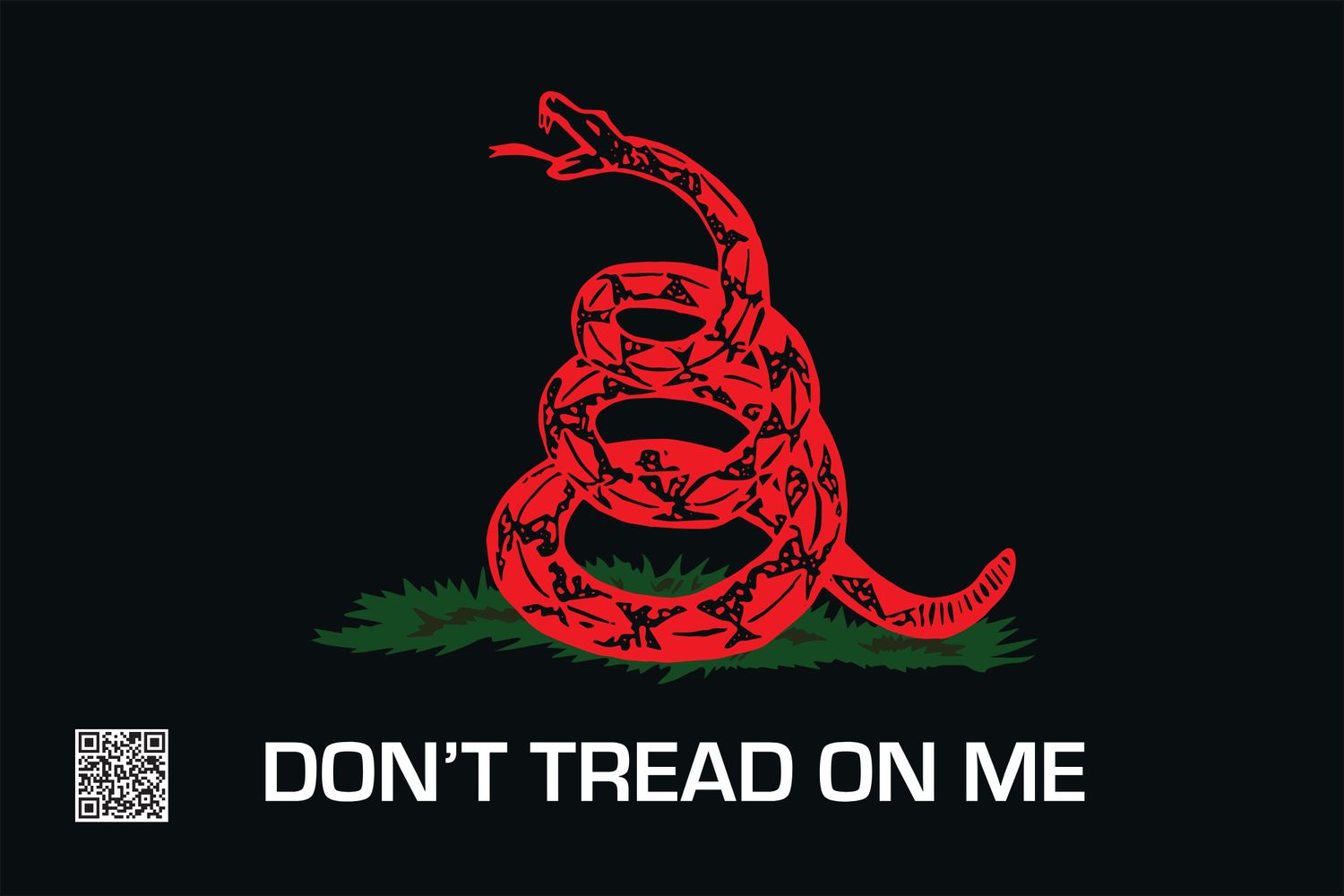 GADSDEN FLAG 12"X18" DOUBLE SIDED 