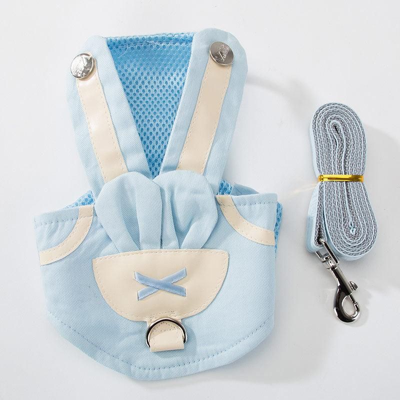 Cute Pet Adventure Set: Cat Walking Dog Leash With Small Dog Vest