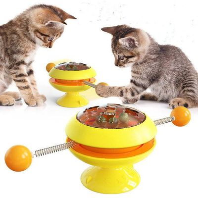 Interactive Rotatable Cat Toy With Catnip - Multi-Functional Fun For Cats