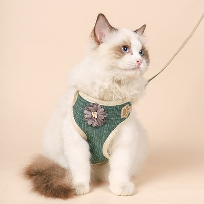 Floral Green harness(Can Adjust)