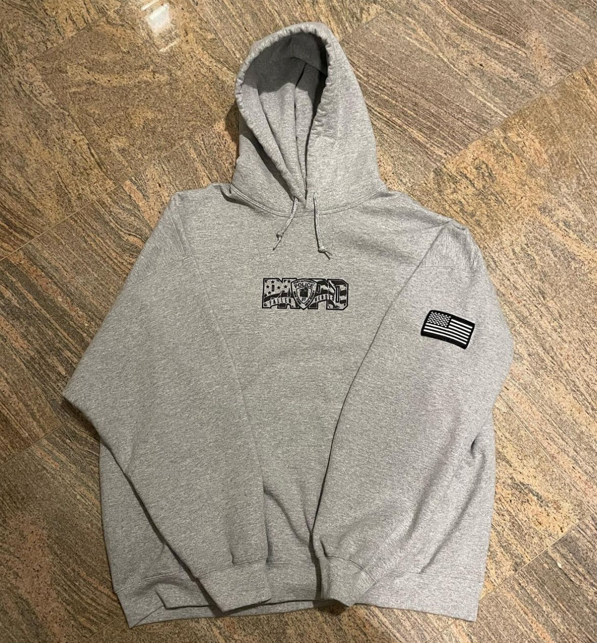 Grey Box Logo Hoodie