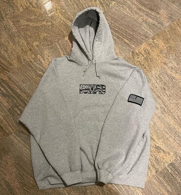 Grey Box Logo Hoodie