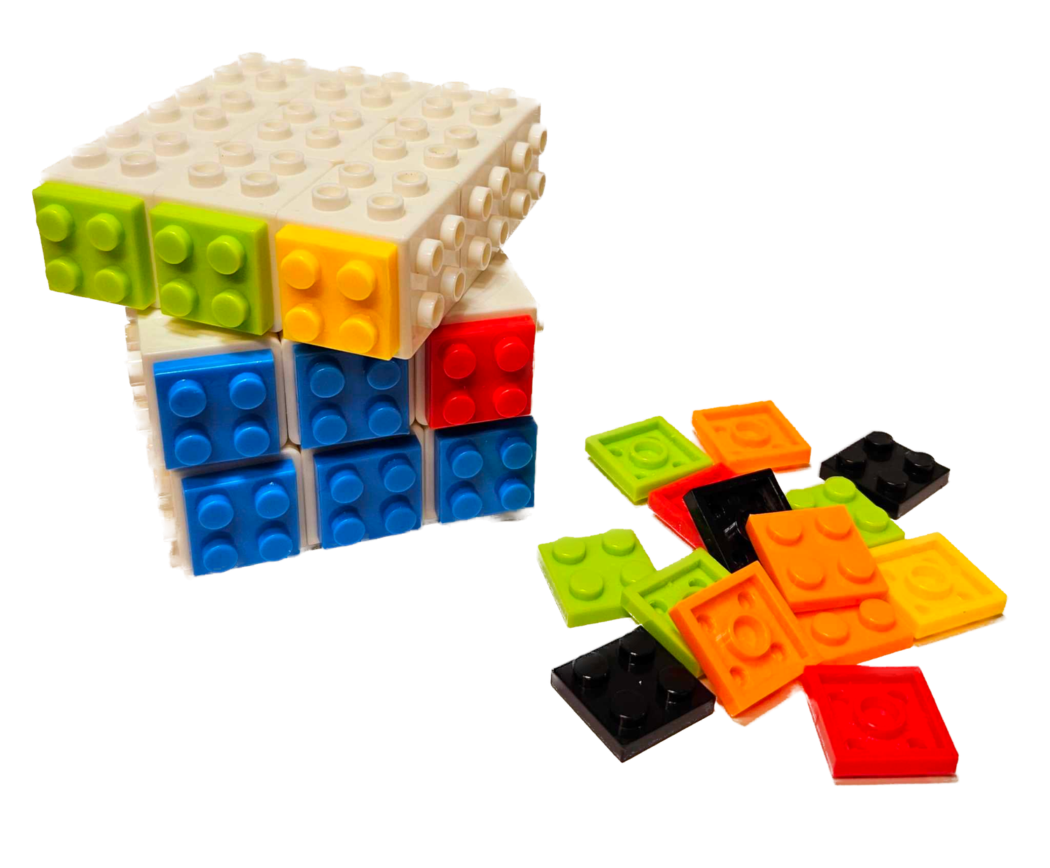 Brick (lego style) cube