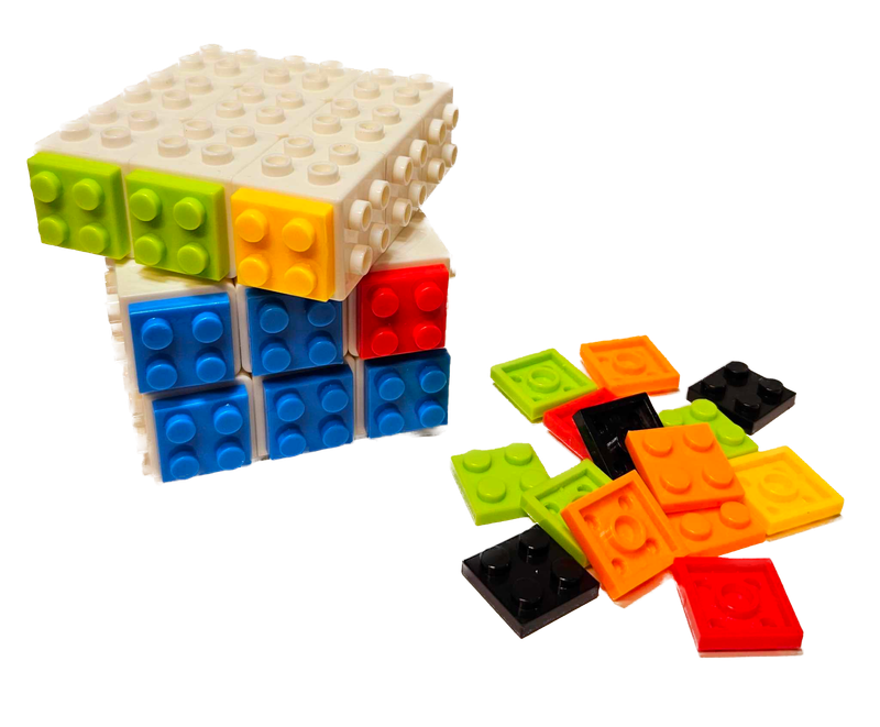 Brick (lego style) cube