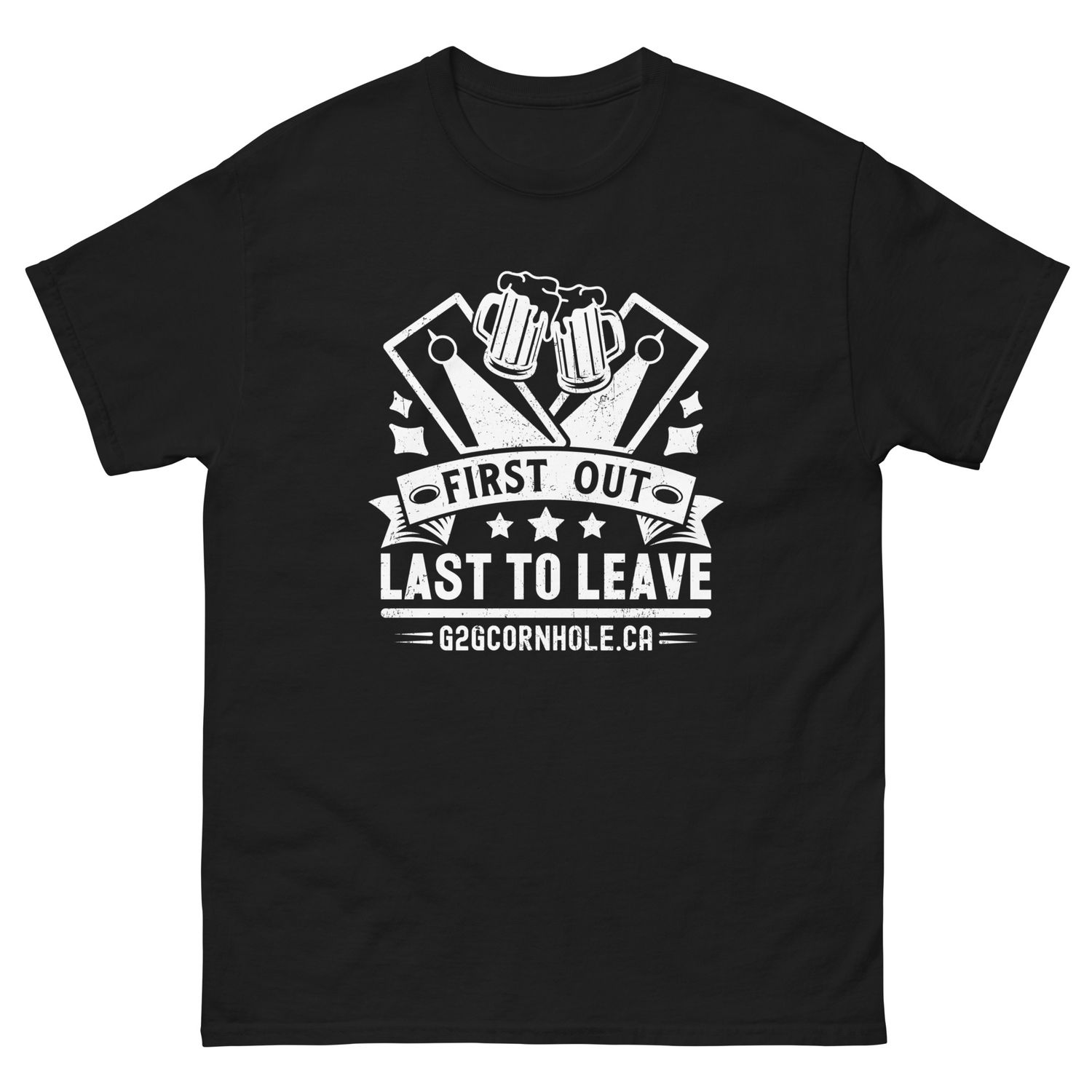 &quot;First Out, Last To Leave&quot; Men&#39;s classic tee