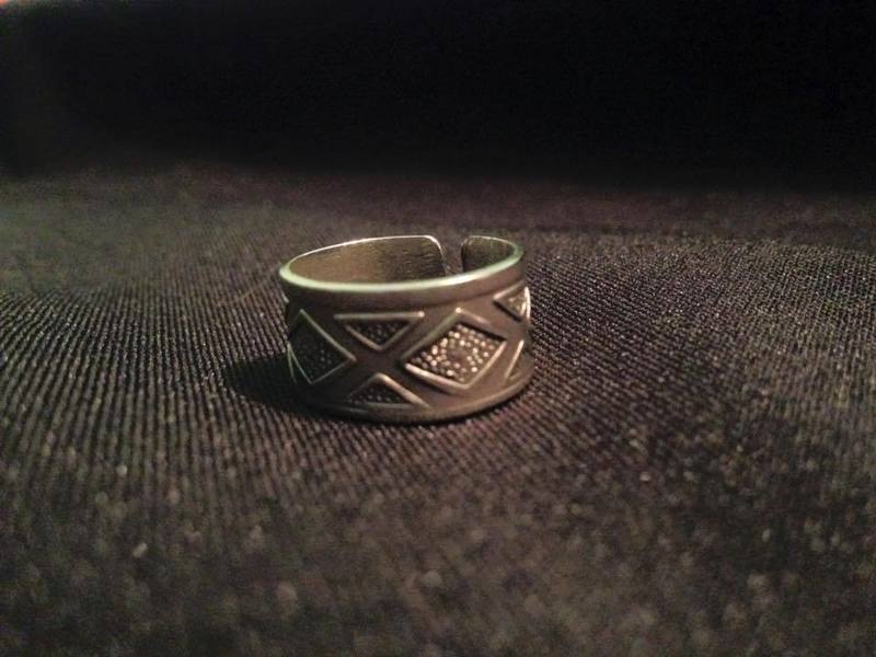 Anillo Diseño Telar Mapuche