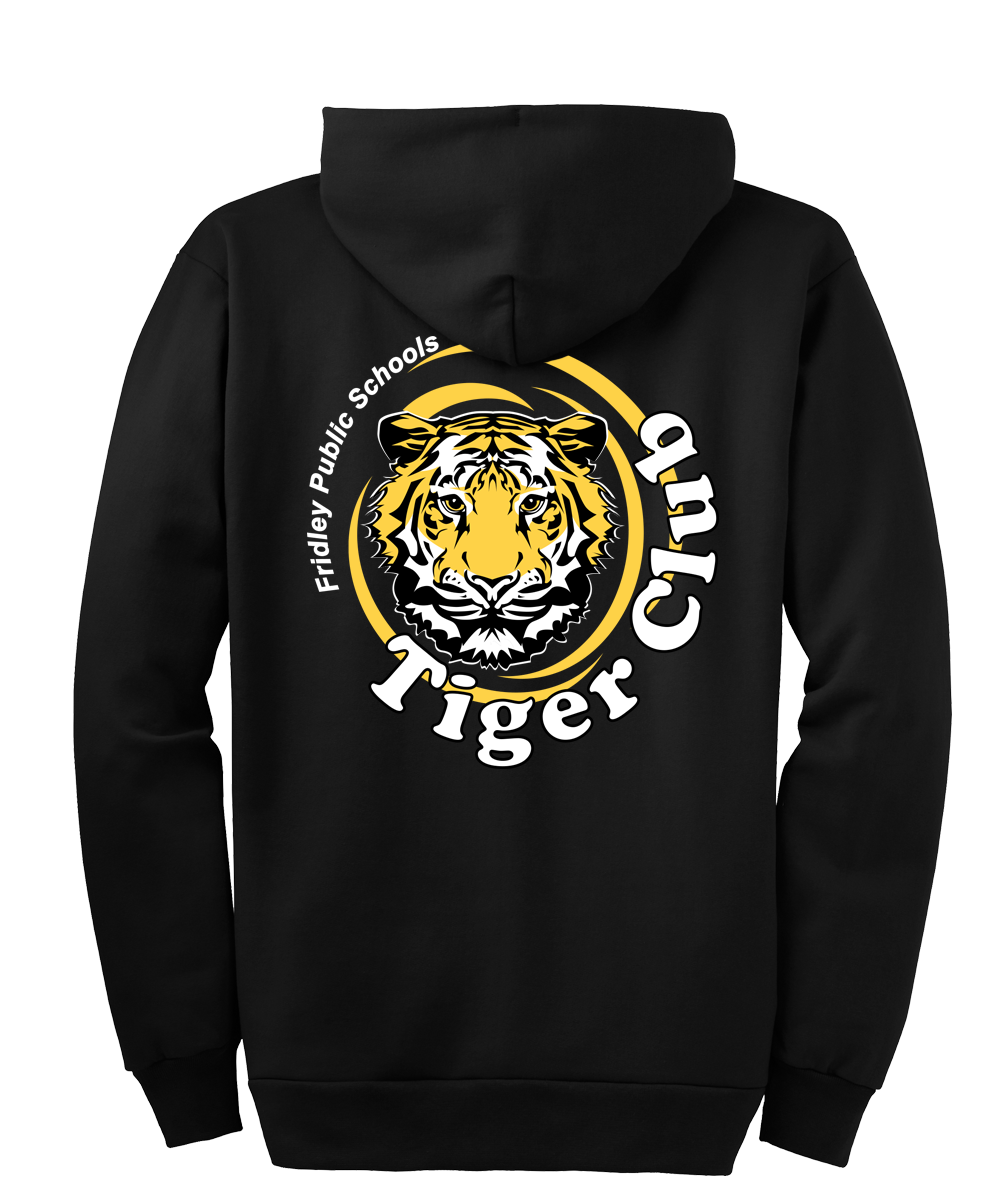 Tiger Club Logo-Wear Zipper Hoodie Sweat Black