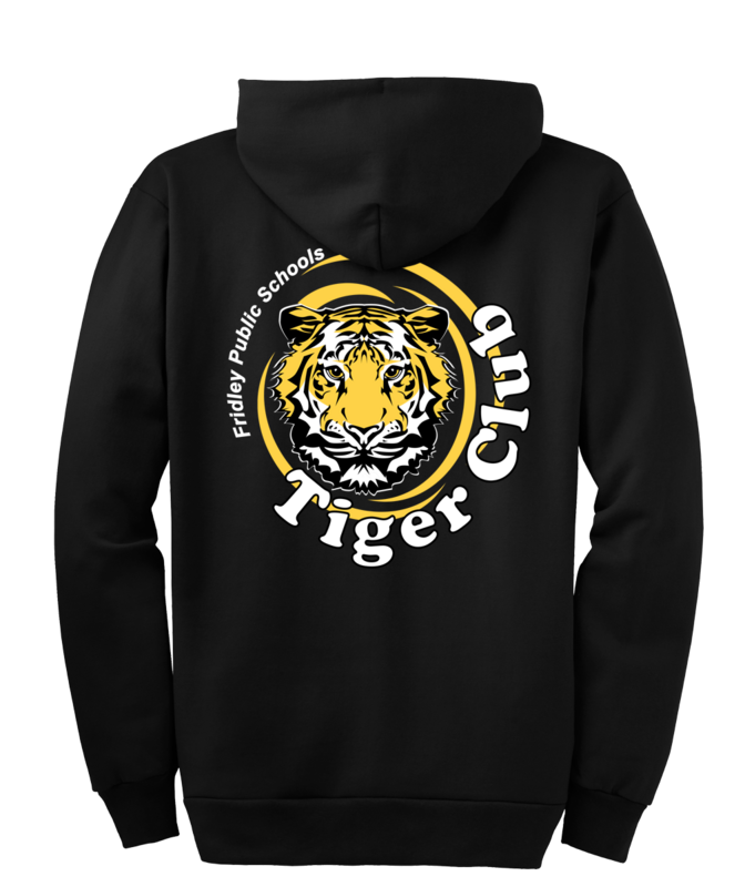 Tiger Club Logo-Wear Zipper Hoodie Sweat Black