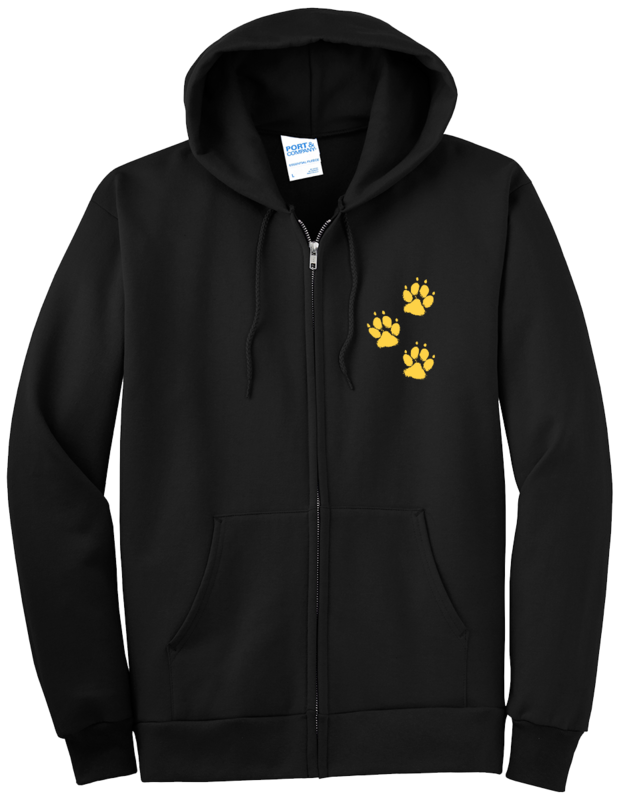 Tiger Club Logo-Wear Hoodie Zipper Sweat Black