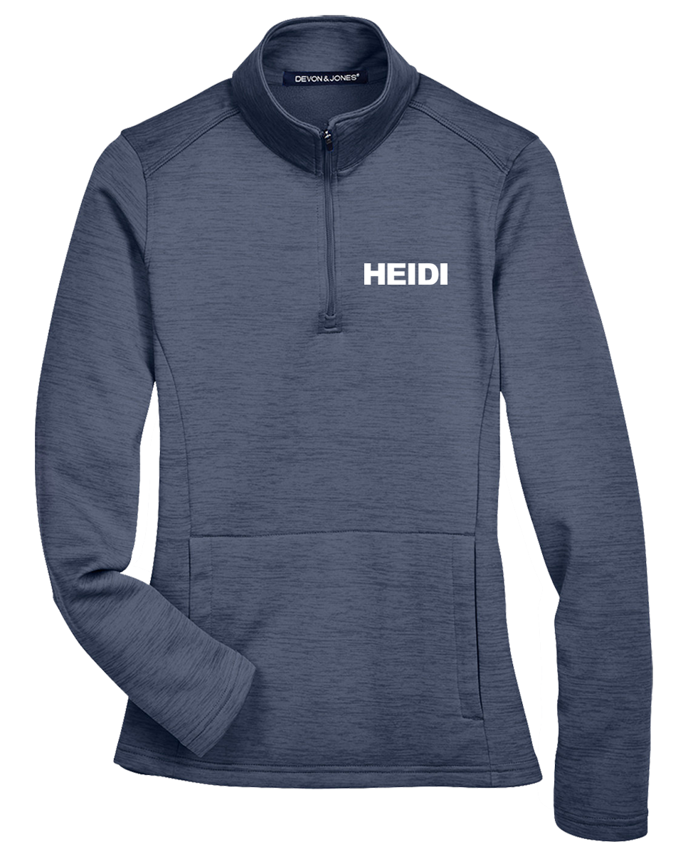 Too Chic Custom Newbury Mélange Fleece 1/4 Zip - Ladies'