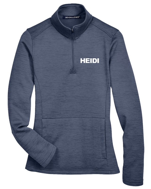 Too Chic Custom Newbury Mélange Fleece 1/4 Zip - Ladies'
