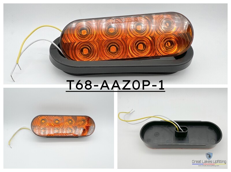TecNiq T68 - 6&quot; Oval Strobe/Flasher