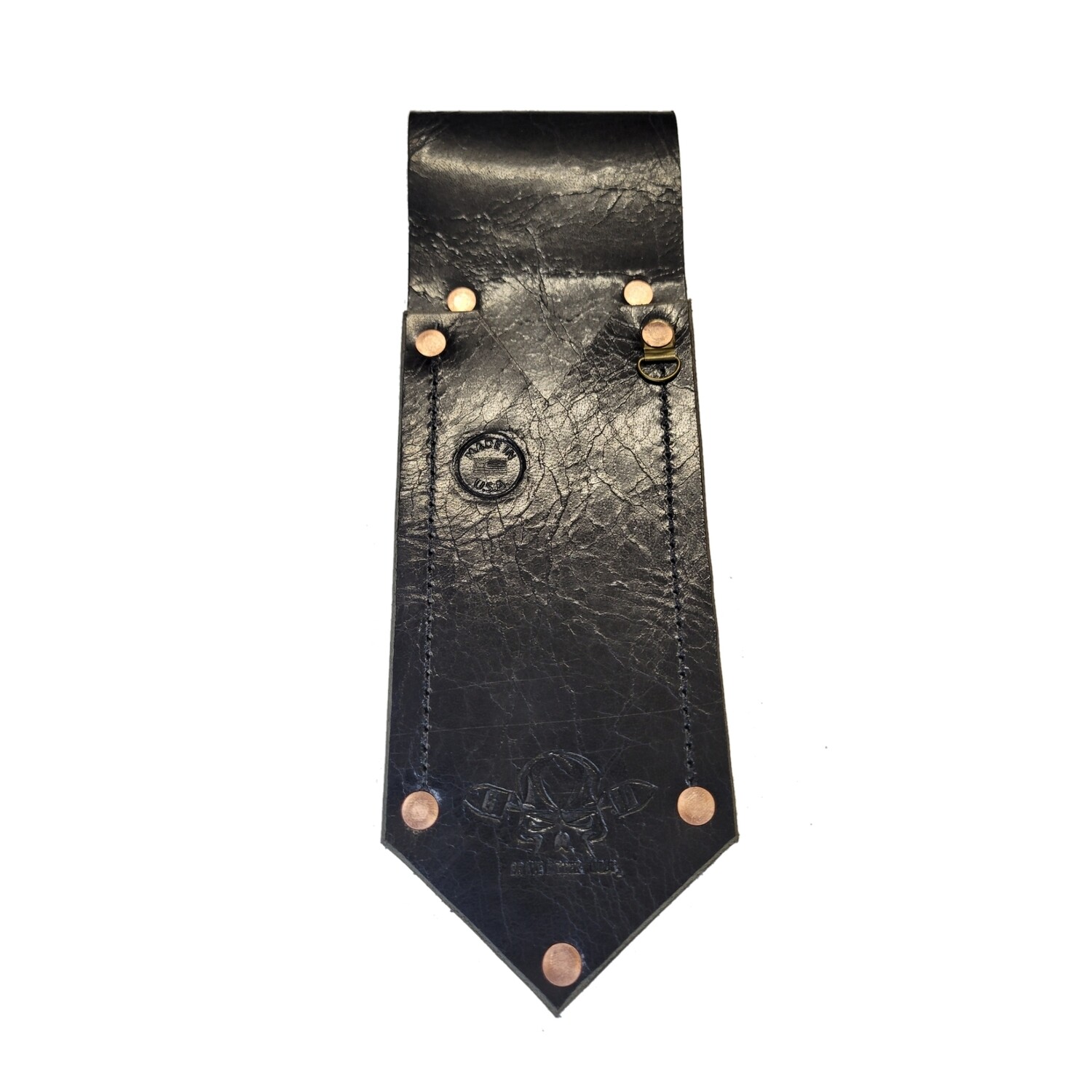 Custom Black Water Buffalo Leather Sheath With or Without Pinpointer Loop