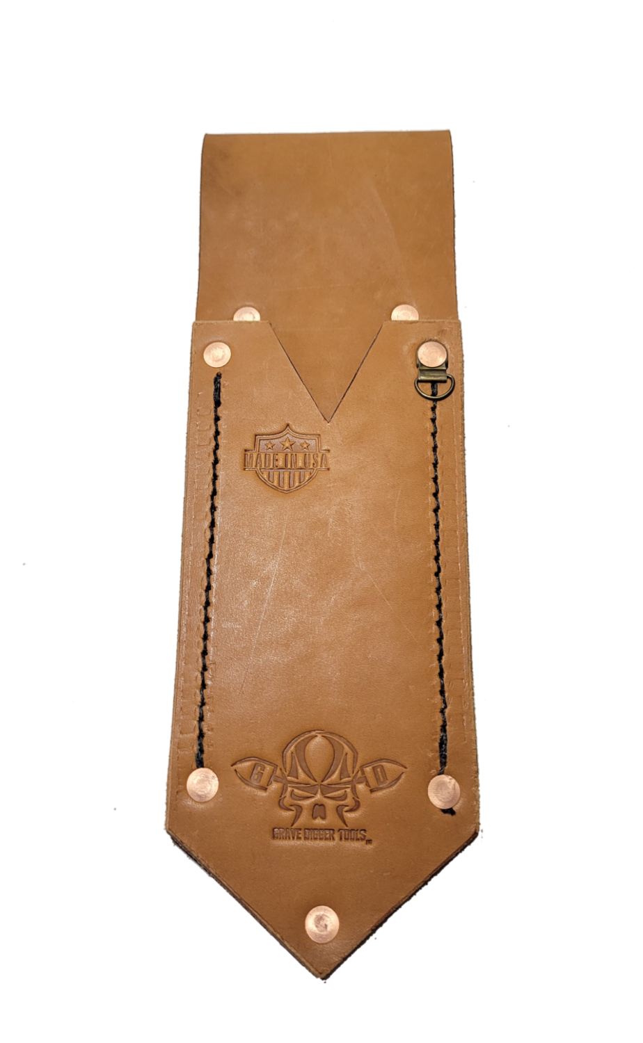 Custom Tan Leather Sheath With or Without Pinpointer Loop