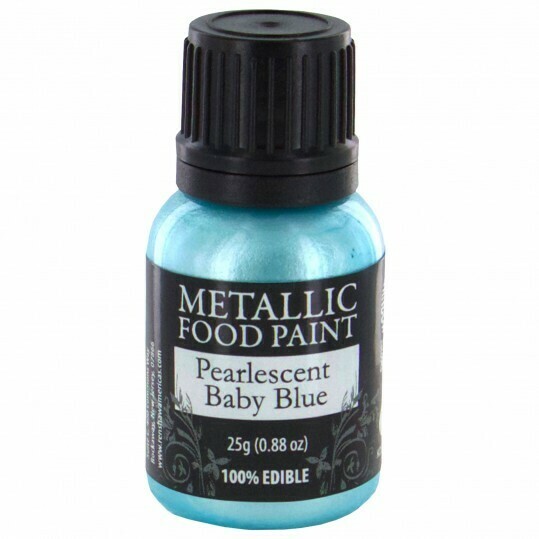 Rainbow Dust Metallic Food Paint Baby Blue