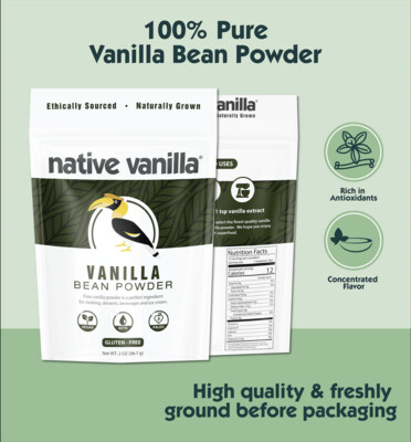 Vanilla Bean Powder By Native Vanilla 0.5oz
