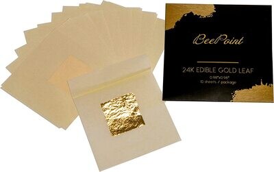 Bee Point 24k Edible Gold Leaf 10 Sheets