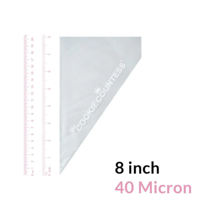 8&quot; Tipless Piping Bags Pack Of 100 - 40 Microns