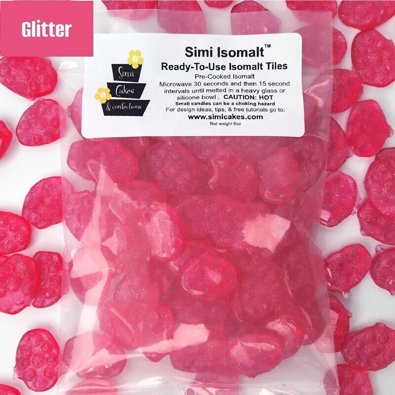 Simi Isomalt Hot Pink Glitter