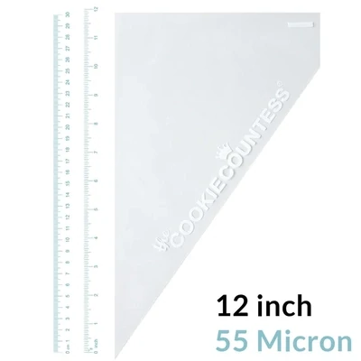12&quot; Tipless Heavy Piping Bags Pack Of 100 - 55 Microns