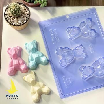 Baby Geometric Bear 3 Part Chocolate Mold   (BUY ONE CHOOSE SECOND) SEND A NOTE WITH YOUR PREFERENCES