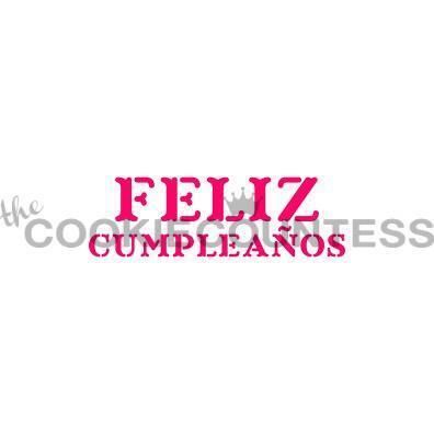 CC Feliz Cumpleaños Block Stencil