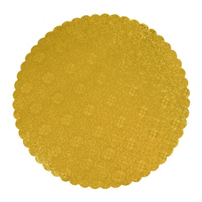 Scalloped Metallic Foil Cake Boards (Select Your Color and Size)