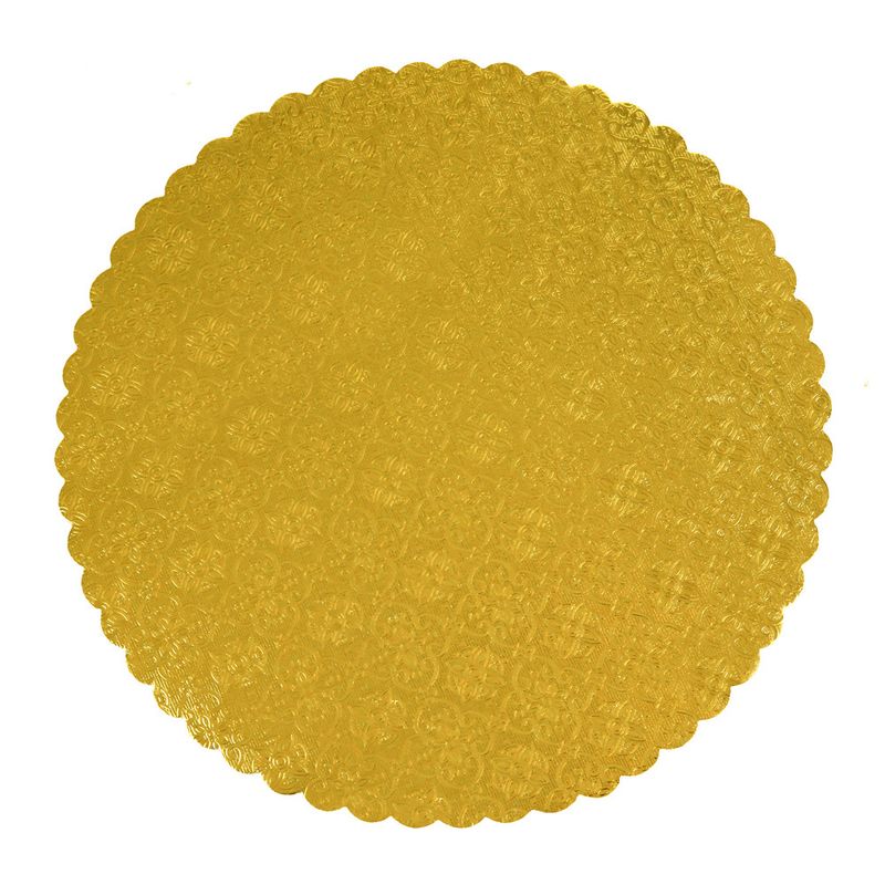 Scalloped Metallic Foil Cake Boards (Select Your Color and Size)