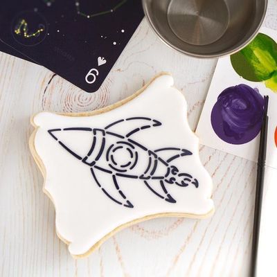Rocket Ship PYO Stencil