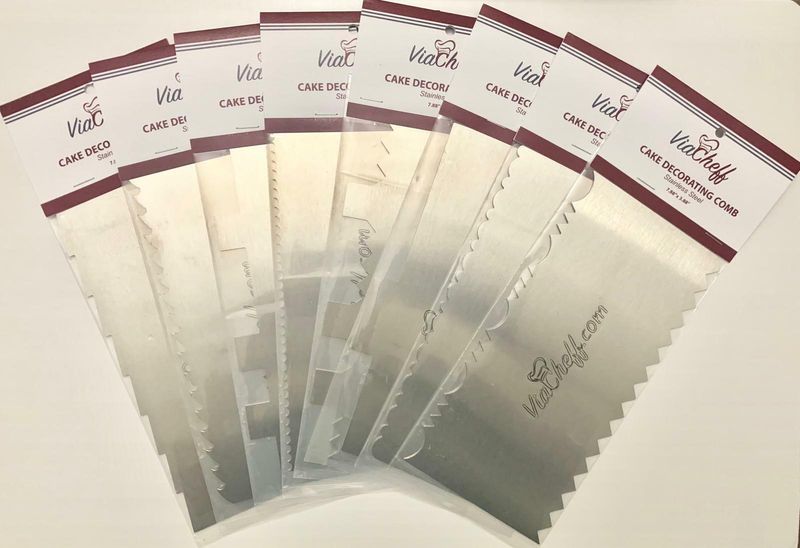 Cake Decorating Comb 4&quot; X 8&quot; DOUBLE SIDED