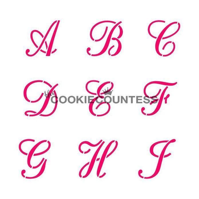 CC Alphabet Script Set Stencil