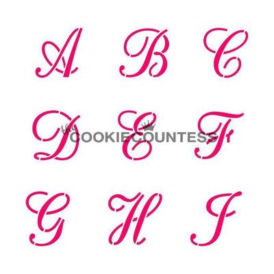 CC Alphabet Script Set Stencil