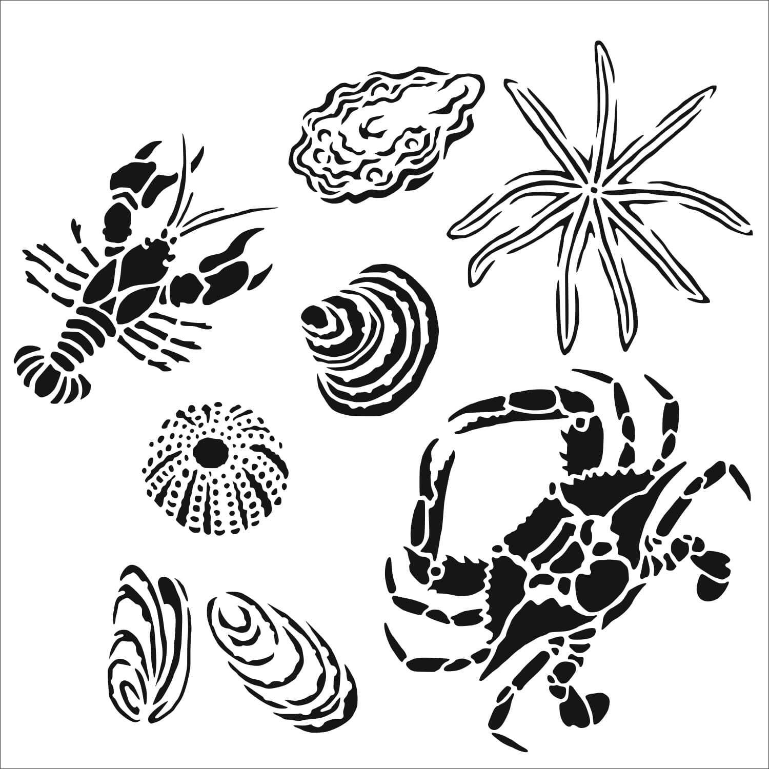 Gulf Coast Creatures Stencil