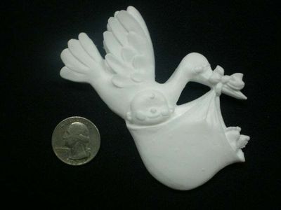 Stork w/ Baby Mold