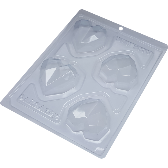 Geo Heart 3 Part Mold