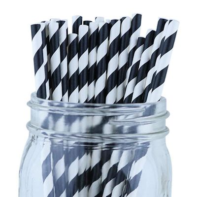 Black Paper Straws 25ct