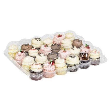 Clear 24 Count MINI Cupcakes Container