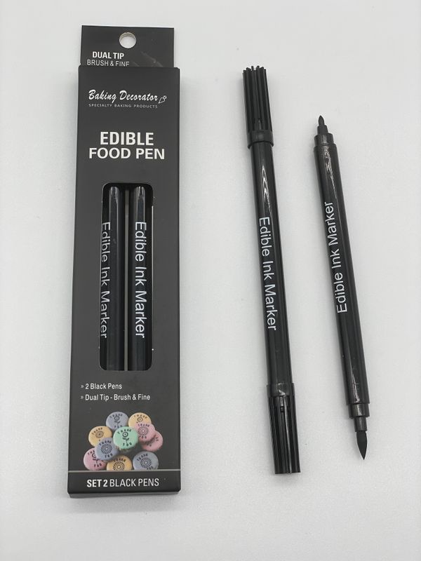 Edible BLACK Dual Tip Pen Set #2