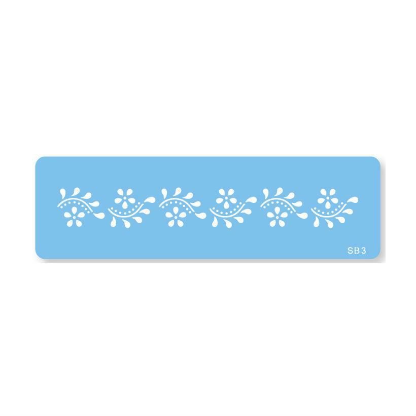 Daisy Scroll Stencil