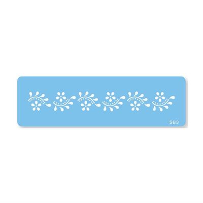 Daisy Scroll Stencil