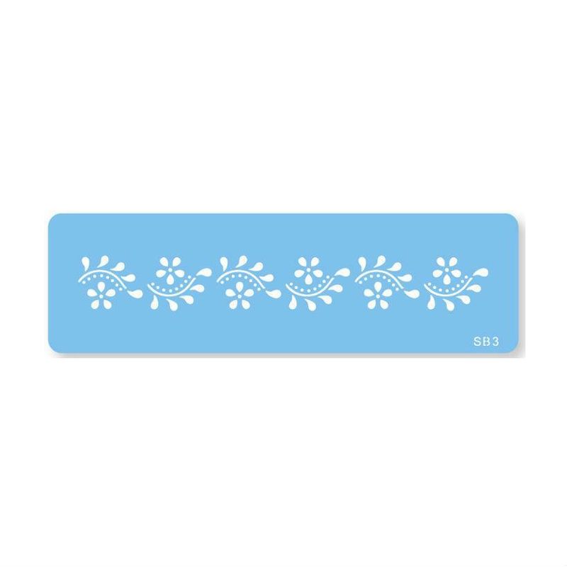 Daisy Scroll Stencil