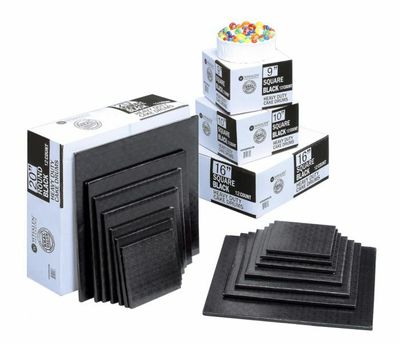 Square Black Cake Drum Sizes 12&quot; - 18&quot;