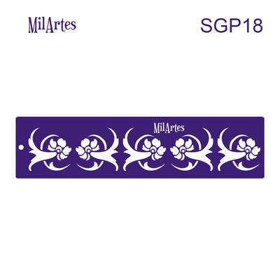 Baroque Floral Stencil L