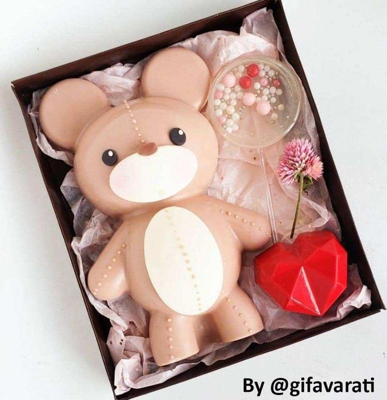 Teddy Bear 3-part Choco Mold (BUY ONE CHOOSE SECOND) SEND A NOTE WITH YOUR PREFERENCES