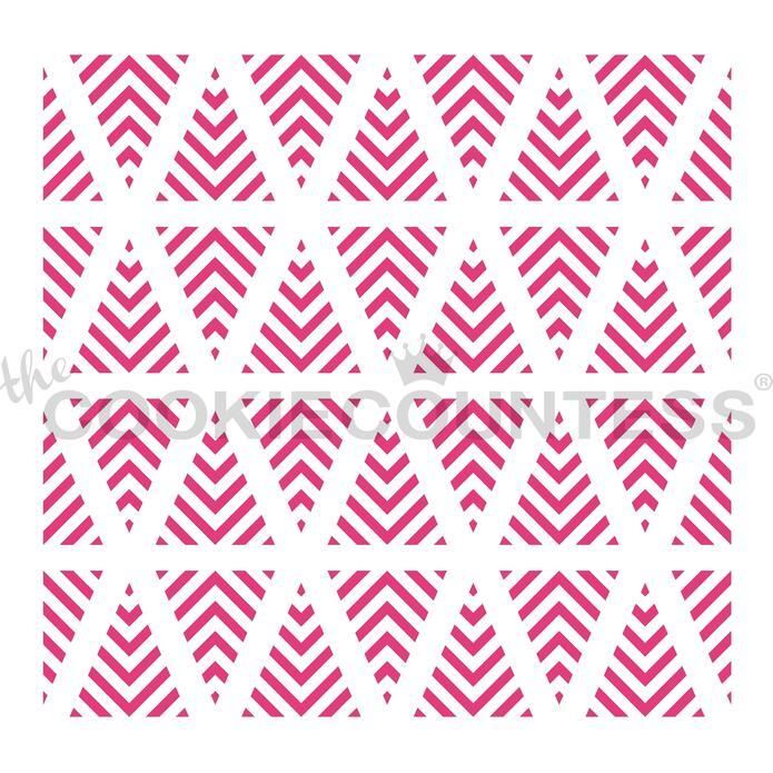 CC Chevron Trees Pattern Stencil