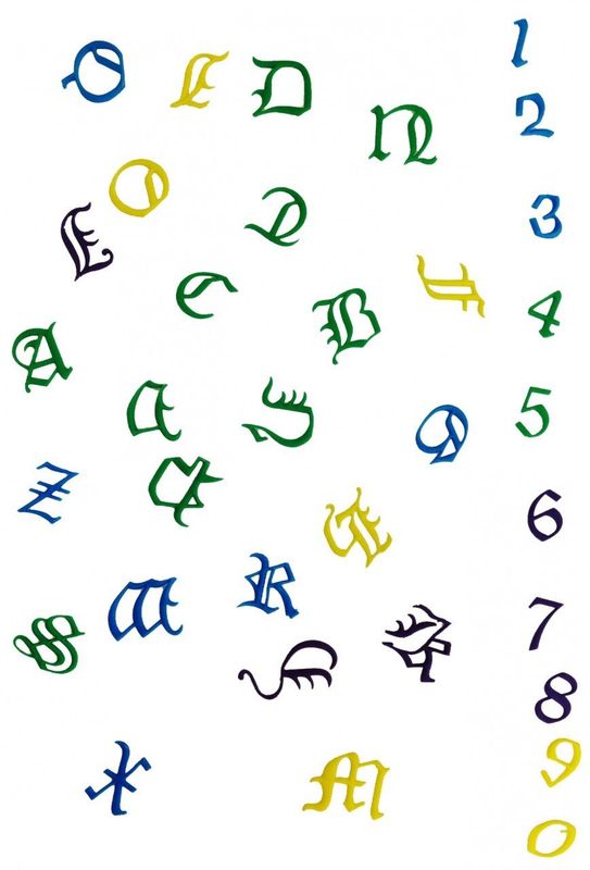 FMM Old English Alphabet + Number UC