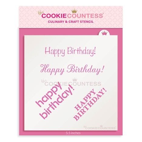 CC Happy Birthday Stencil