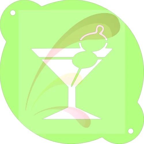 Martini Glass Stencil