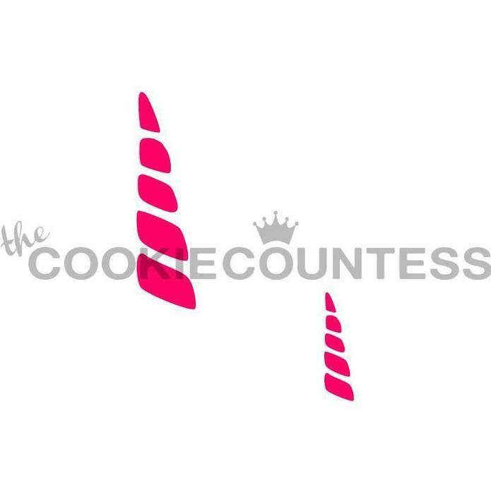 CC Unicorn Horn 2 Sizes Stencil