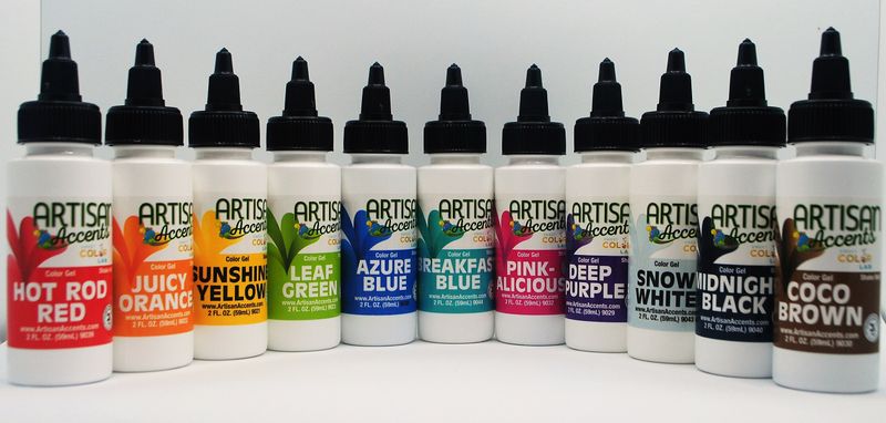 Artisan Accents Individual Gel Food Coloring 2oz